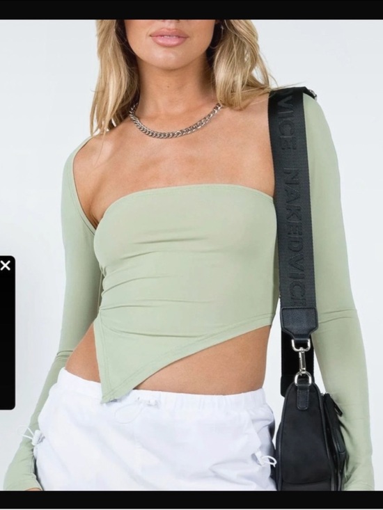 Princess Polly Tops - Princess Polly Koslo Bolero Top Sage 2 Pc Set Crop Tube Top Size 2 NWT